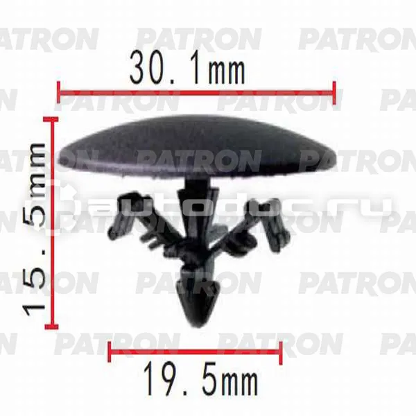 PATRON Клипса пластмассовая