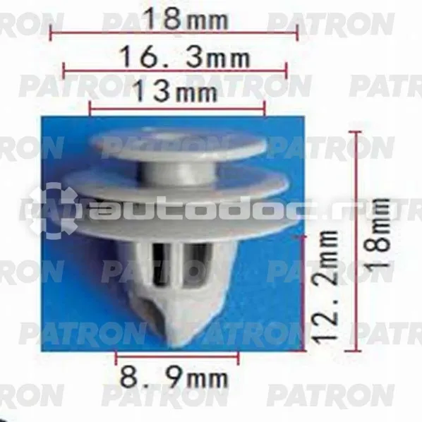PATRON Клипса пластмассовая