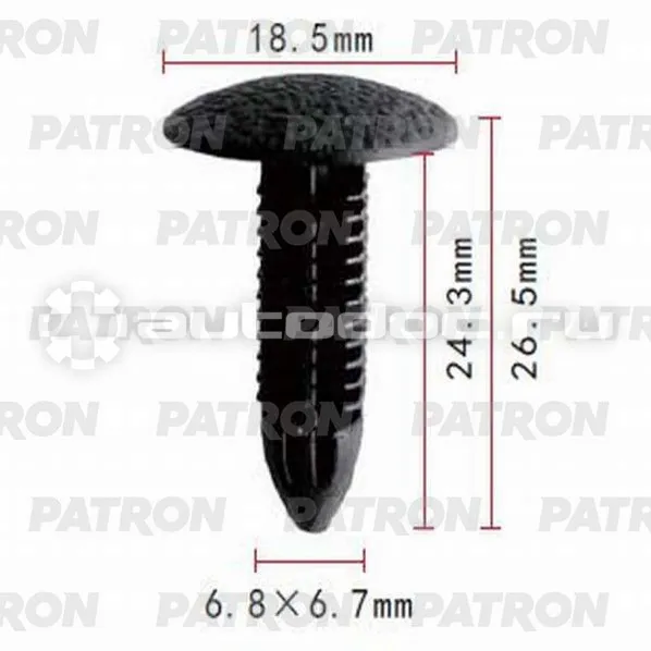 PATRON Клипса пластмассовая