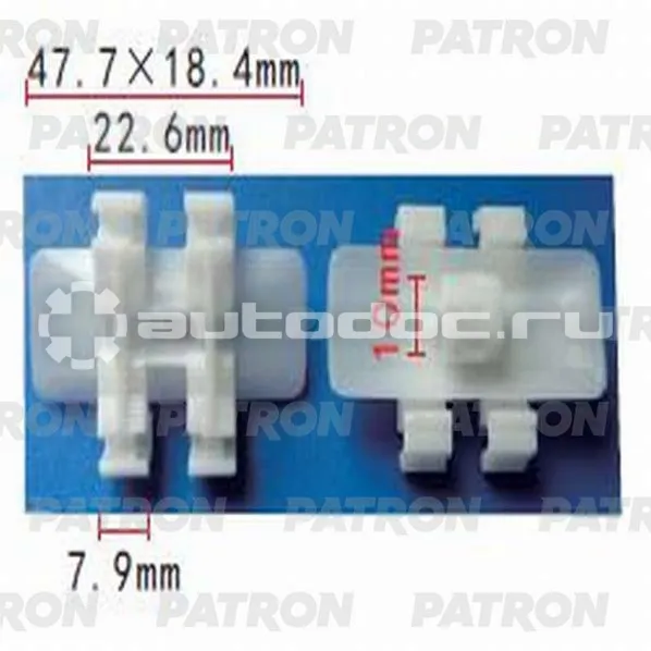 PATRON Клипса пластмассовая