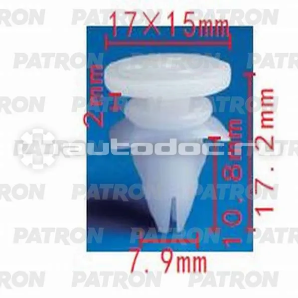 PATRON Клипса пластмассовая