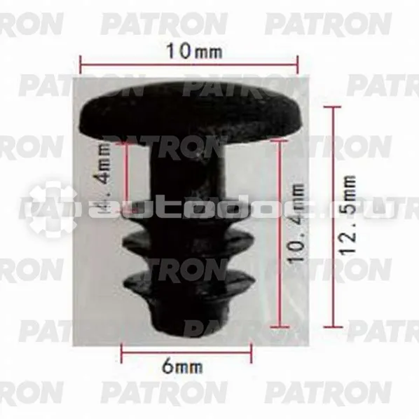 PATRON Клипса пластмассовая