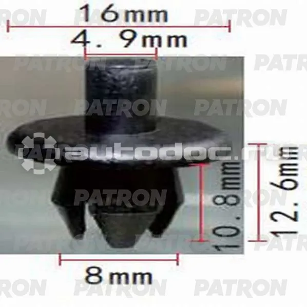 PATRON Клипса пластмассовая