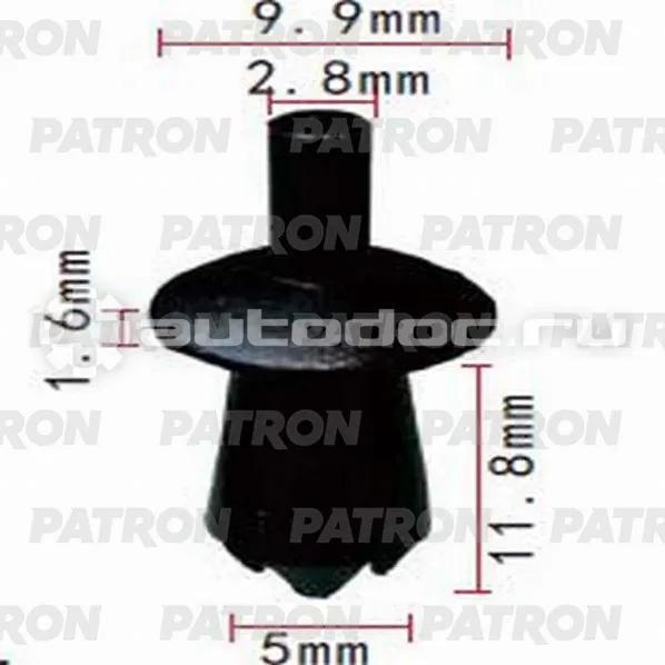 PATRON Клипса пластмассовая