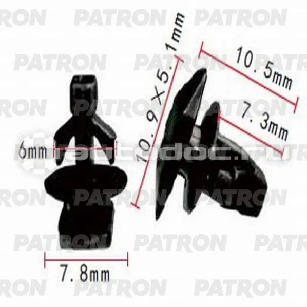 PATRON Клипса пластмассовая