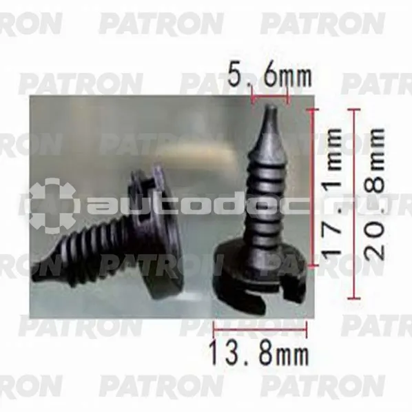 PATRON Клипса пластмассовая