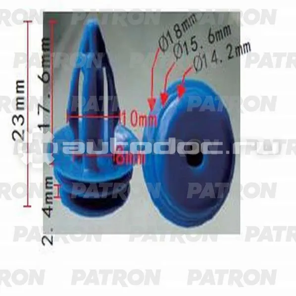 PATRON Клипса пластмассовая