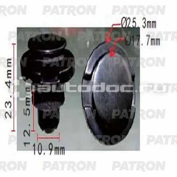 PATRON Клипса пластмассовая