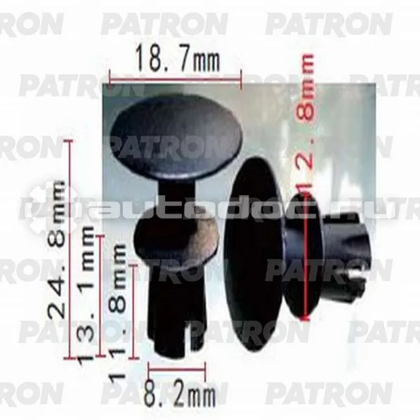 PATRON Клипса пластмассовая