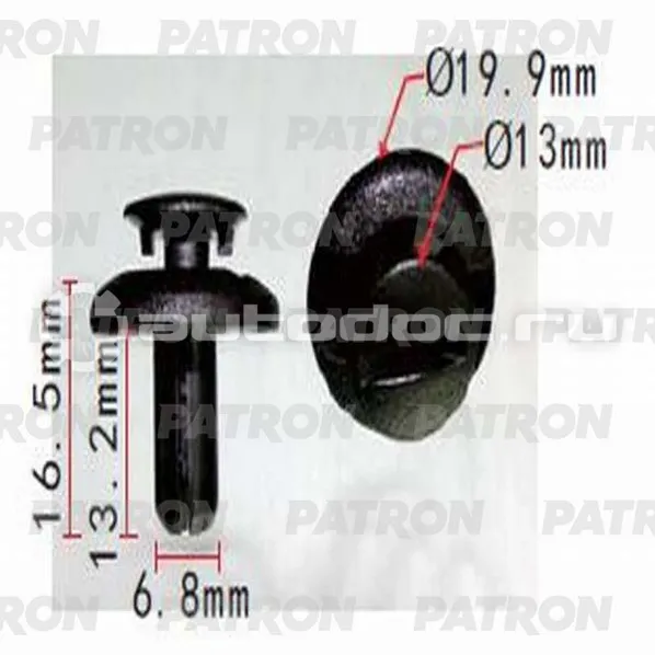 PATRON Клипса пластмассовая