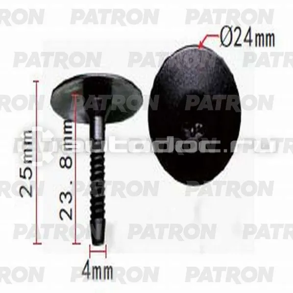 PATRON Клипса пластмассовая