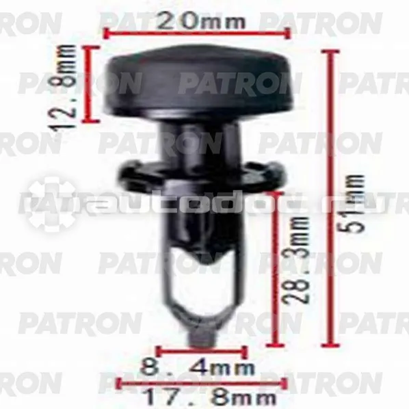 PATRON Клипса пластмассовая