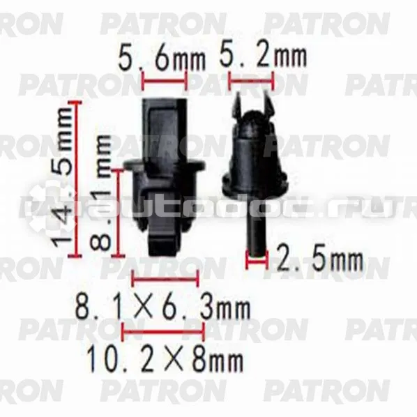 PATRON Клипса пластмассовая