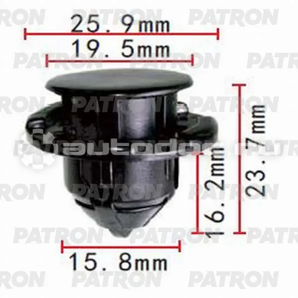 PATRON Клипса пластмассовая