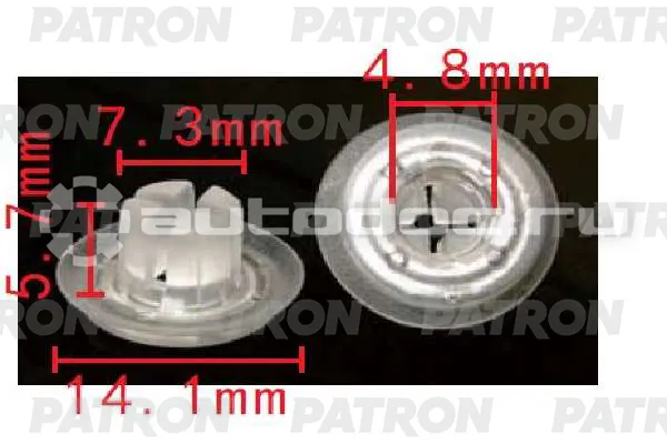 PATRON Клипса пластмассовая