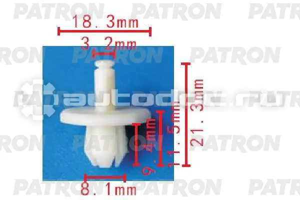 PATRON Клипса пластмассовая
