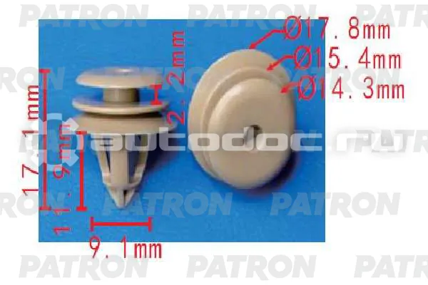 PATRON Клипса пластмассовая