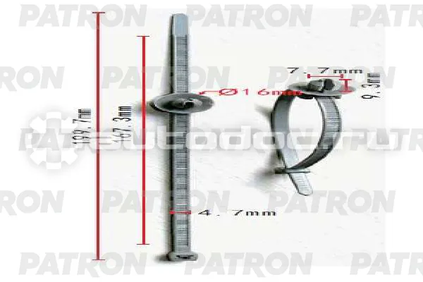 PATRON Клипса пластмассовая