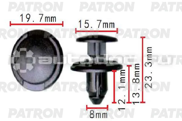 PATRON Клипса пластмассовая