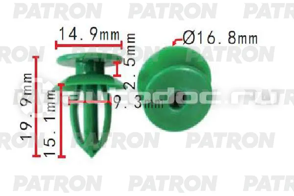 PATRON Клипса пластмассовая