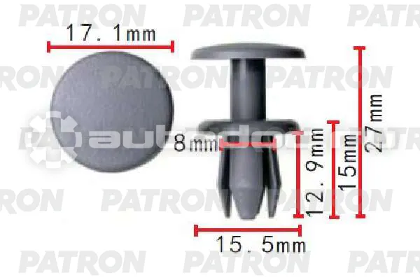 PATRON Клипса пластмассовая