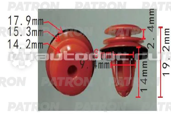 PATRON Клипса пластмассовая
