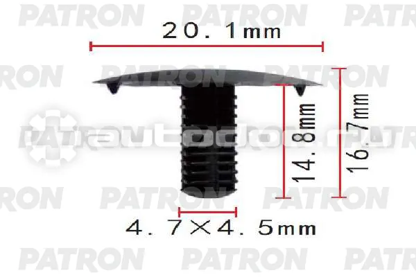 PATRON Клипса пластмассовая