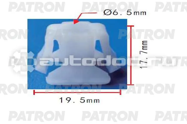 PATRON Клипса пластмассовая