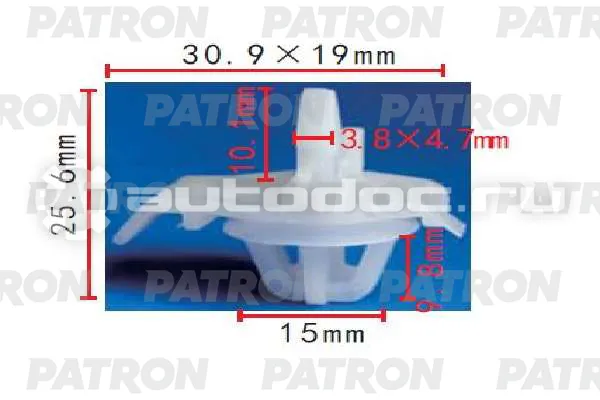 PATRON Клипса пластмассовая