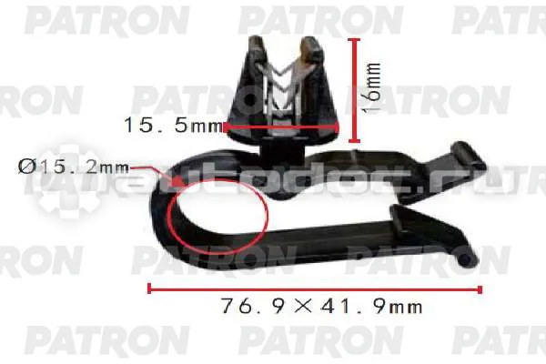 PATRON Клипса пластмассовая