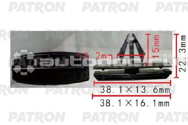 PATRON Клипса пластмассовая