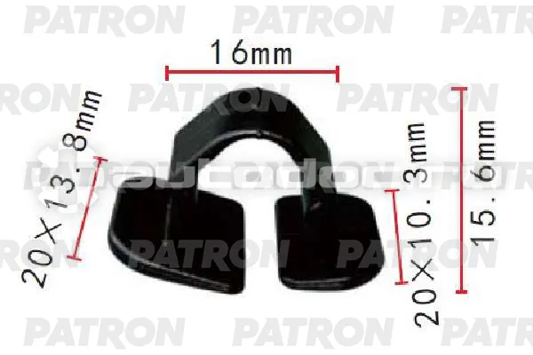 PATRON Клипса пластмассовая