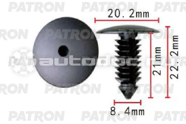 PATRON Клипса пластмассовая