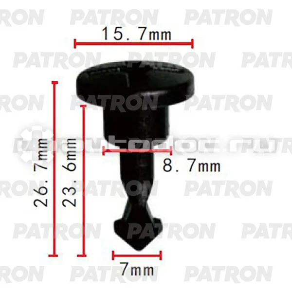 PATRON Клипса пластмассовая