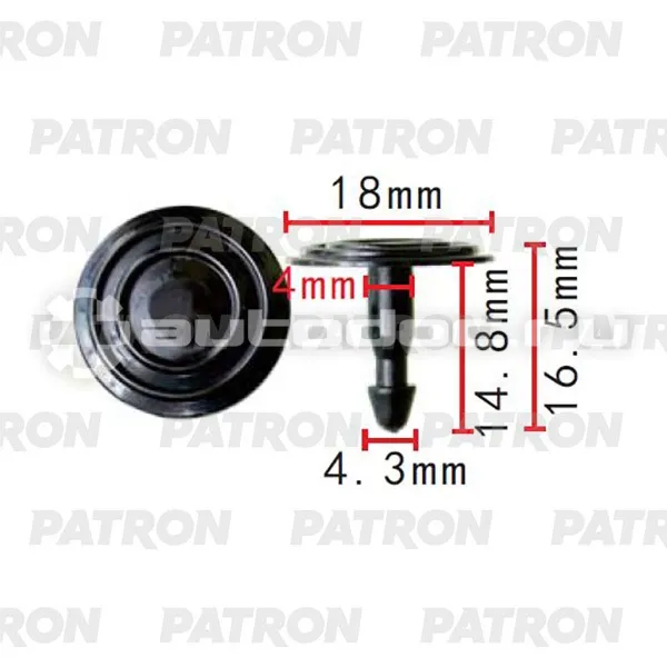 PATRON Клипса пластмассовая