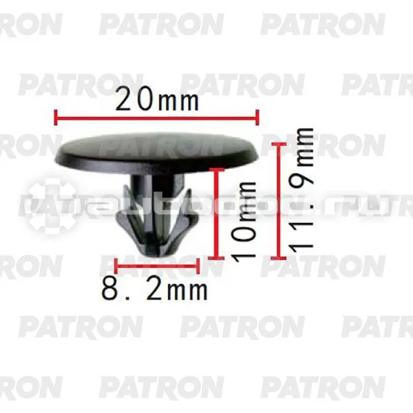 PATRON Клипса пластмассовая