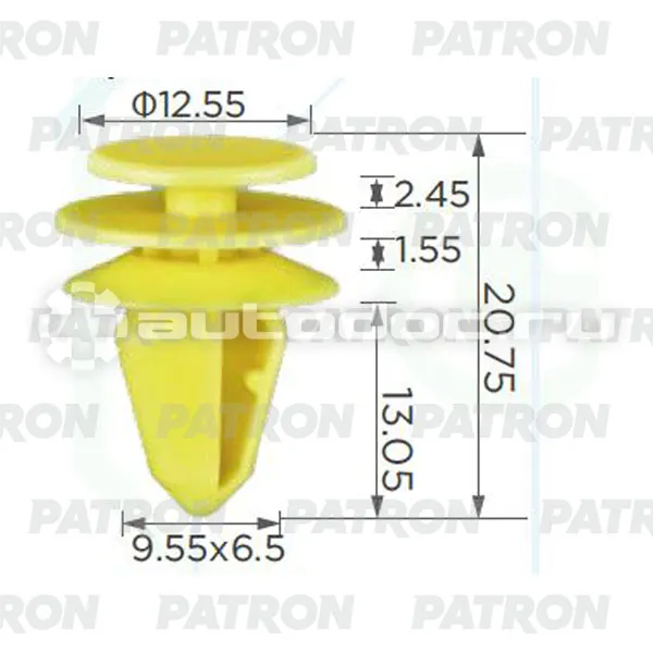 PATRON Клипса пластмассовая
