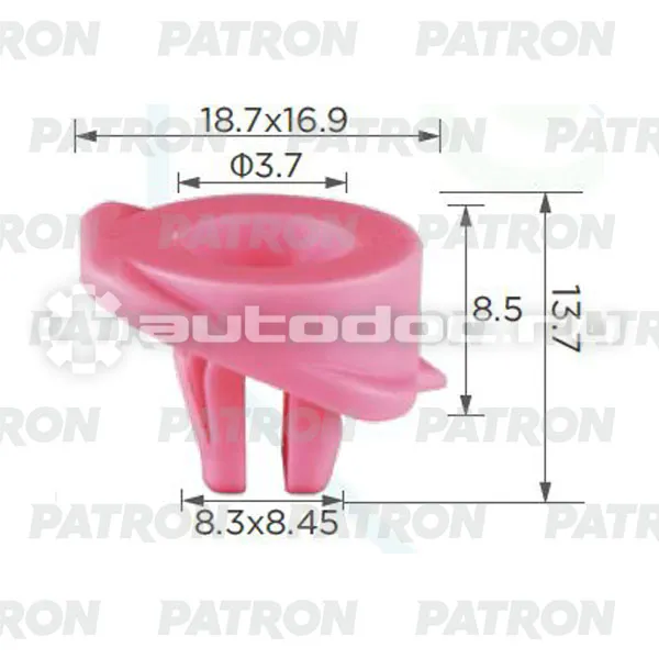 PATRON Клипса пластмассовая
