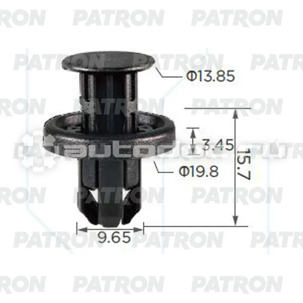 PATRON Клипса пластмассовая