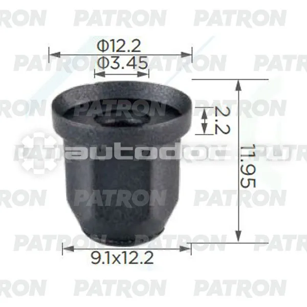 PATRON Клипса пластмассовая