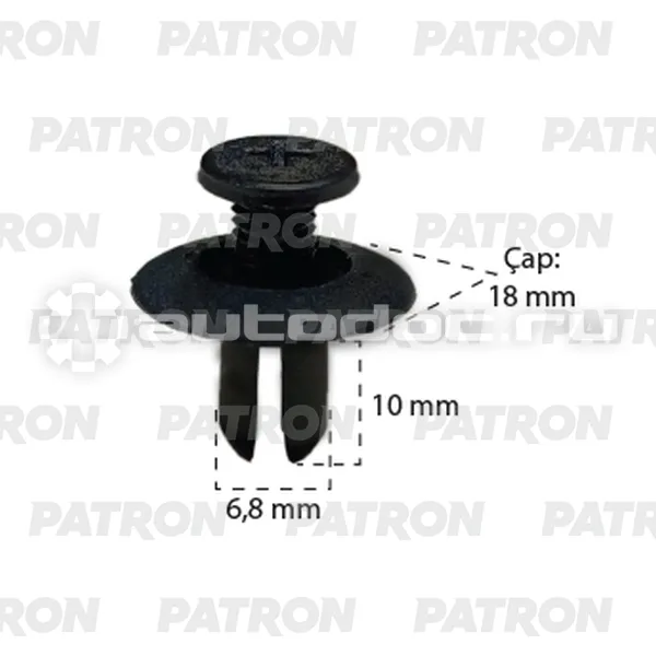 PATRON Клипса пластмассовая