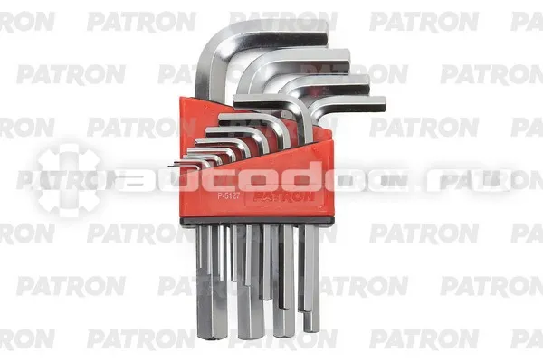 PATRON P-5127 Набор ключей HEX Г-образных коротких