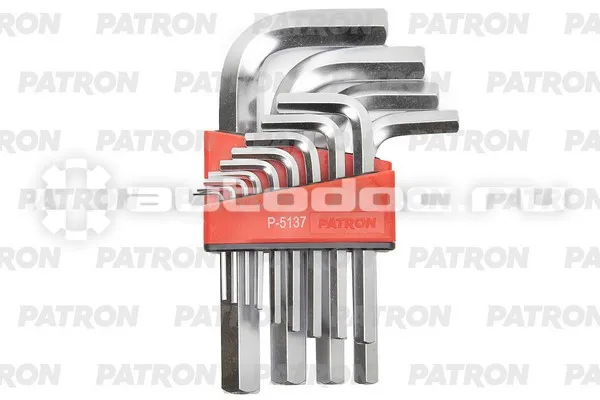 PATRON P-5137 Набор ключей HEX Г-образных коротких