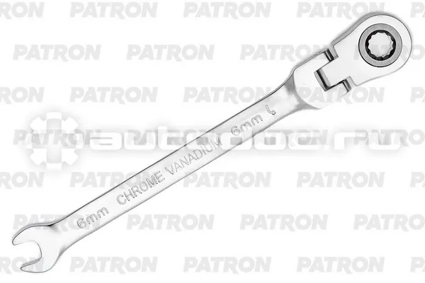 PATRON P-75706F Ключ комбинированный трещоточный с шарниром