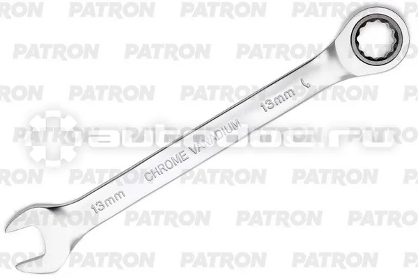 PATRON P-75713 Ключ комбинированный трещоточный