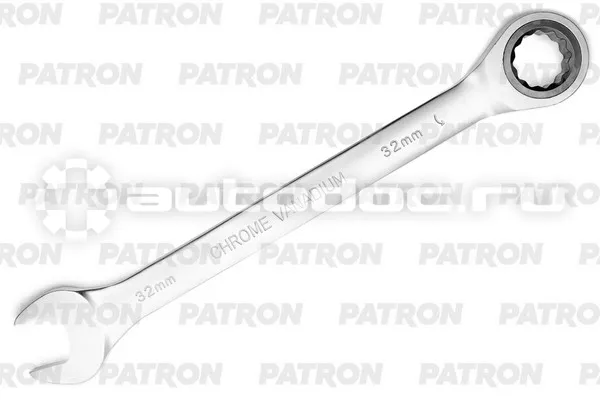 PATRON P-75732 Ключ комбинированный трещоточный