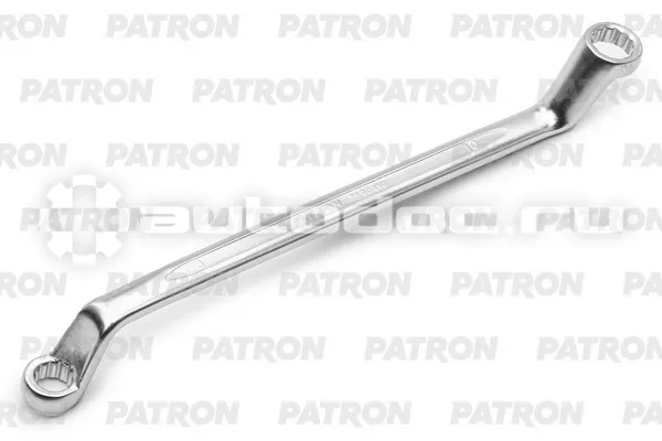 PATRON P-7590810 Ключ накидной изогнутый на 75 градусов
