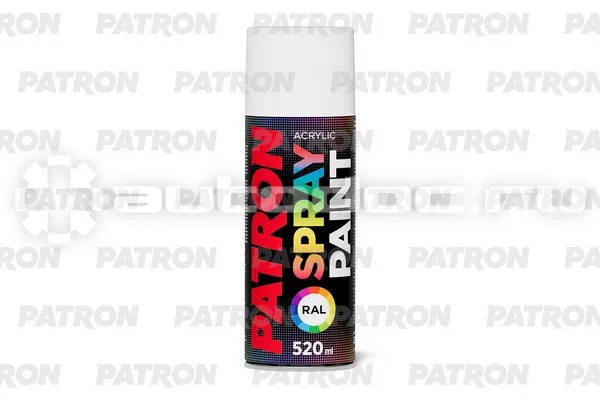PATRON Краска акриловая - RAL 9003 белая матовая, быстросохнущая универсальная