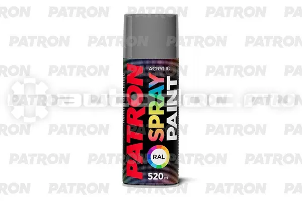 PATRON Краска акриловая - RAL 9006 серебристый металлик, быстросохнущая универсальная