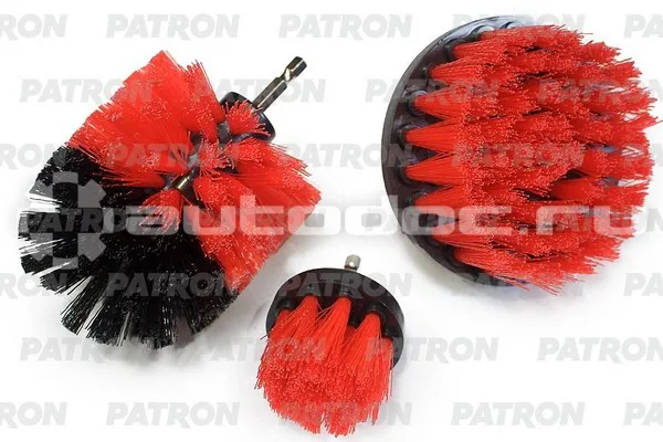 PATRON Набор щеток для дрели для химчистки, чистки колесных дисков